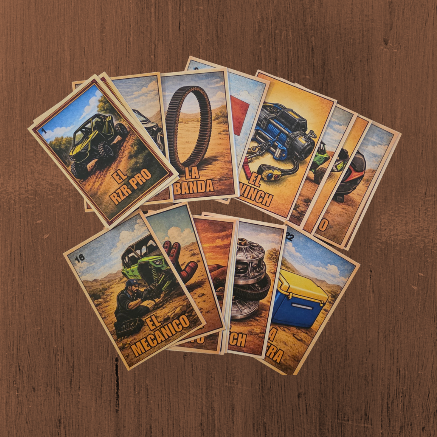 Side by Side Loteria (Off Road Bingo)
